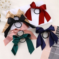 IFMIA koreański Bow-Knot elastyczne gumki do włosów akcesoria moda pasmo włosów długa wstążka łuk włosy w koński ogon krawat Scrunchies kobiety dziewczęta 2